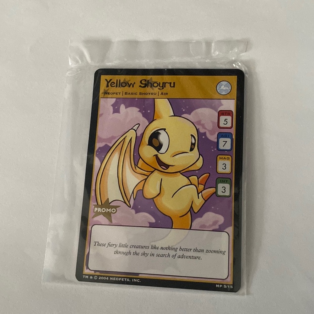 Neopets Yellow Shoyru Trading Card